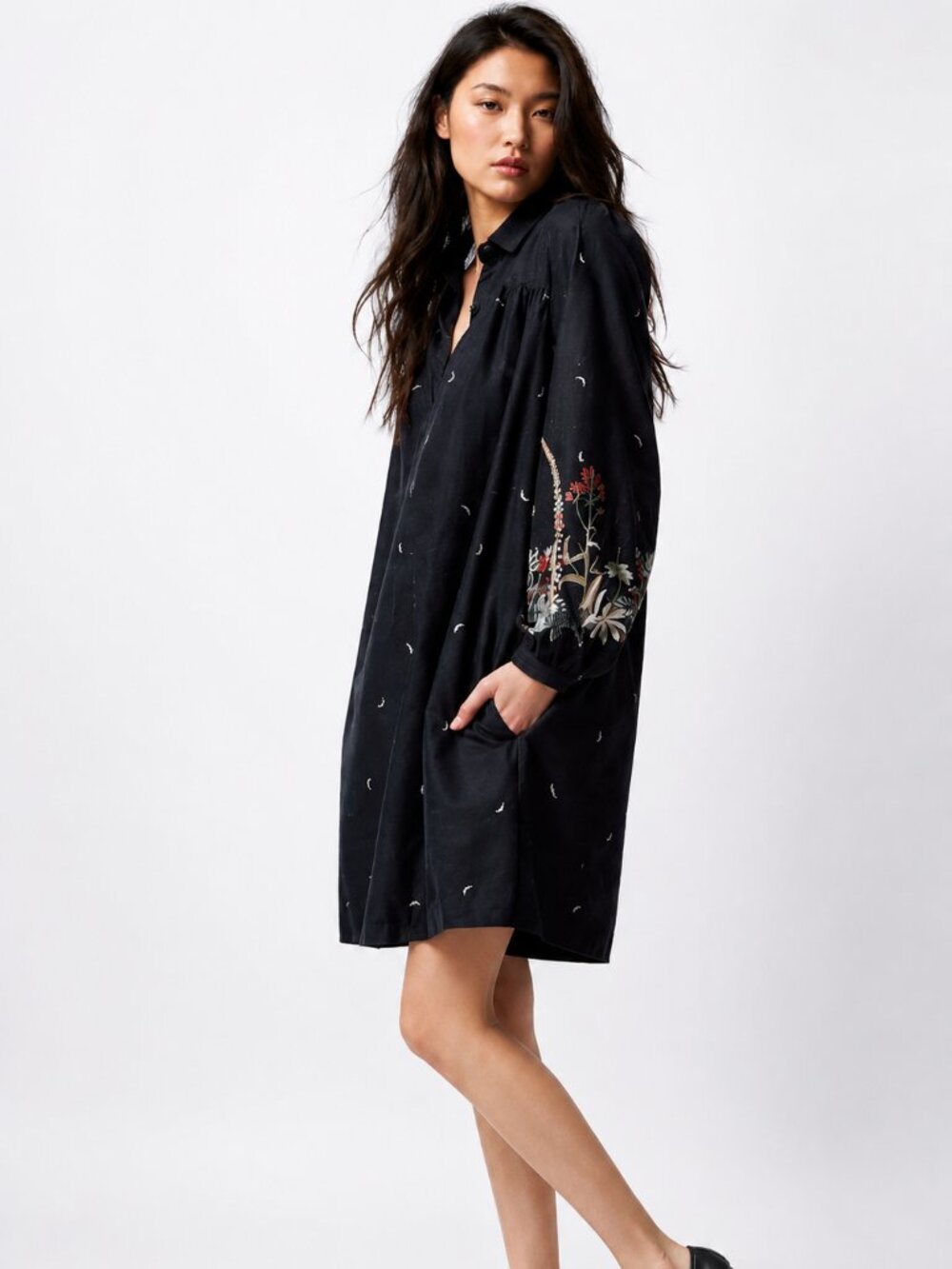 A.P.C floral print midi dress. Size XS